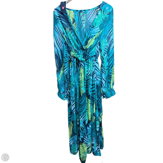 Swimwear Cover-up By Clothes Mentor In Floral Print, Size: 1x