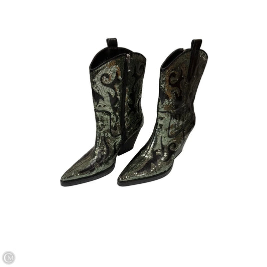 Boots Ankle Heels By Azalea Wang In Green, Size: 7