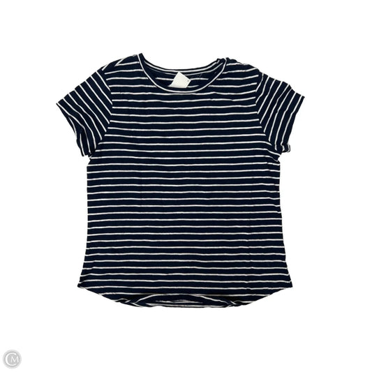 Top Short Sleeve By Sonoma In Striped Pattern, Size: L