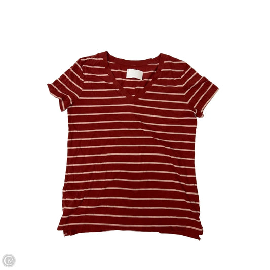 Top Short Sleeve By Ana In Striped Pattern, Size: M