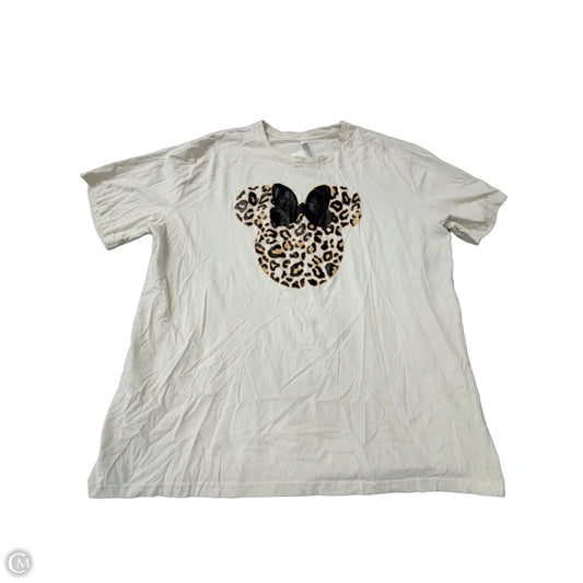 Top Short Sleeve By Clothes Mentor In Tan, Size: 3x