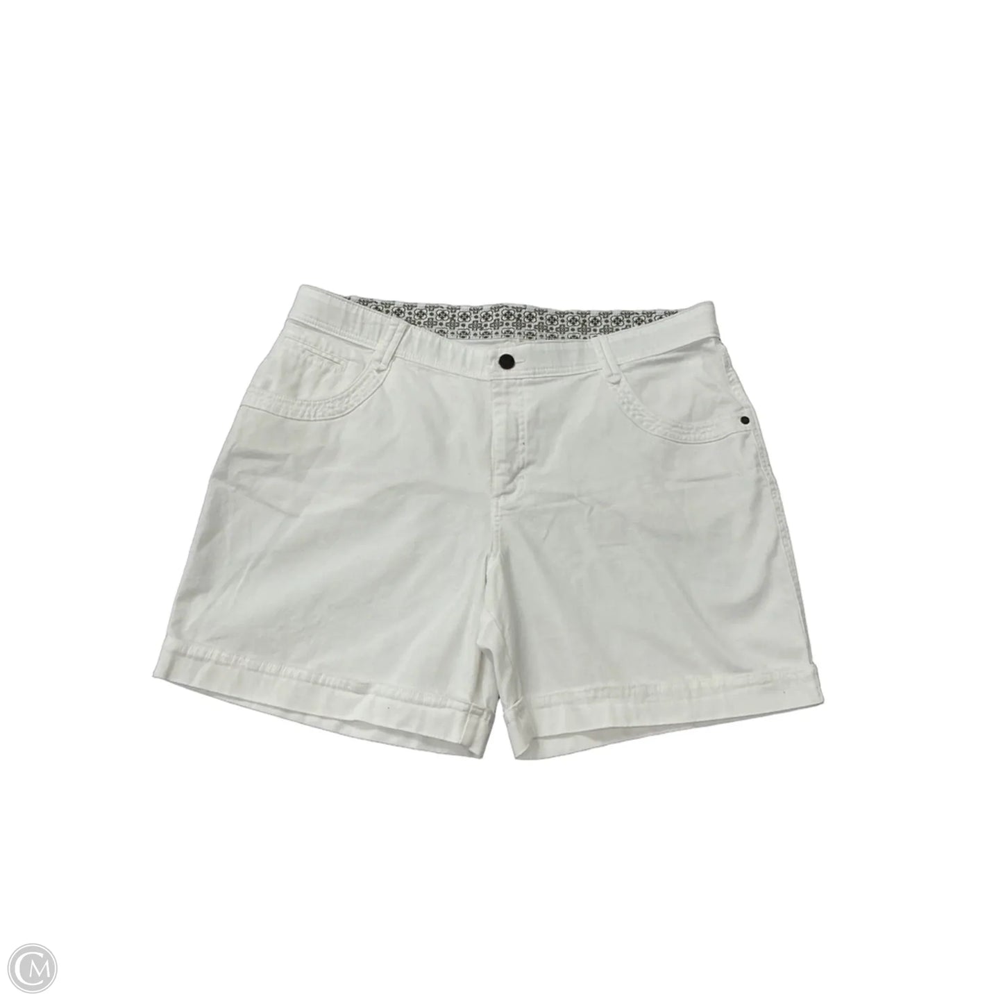 Shorts By Lee In White Denim, Size: 18