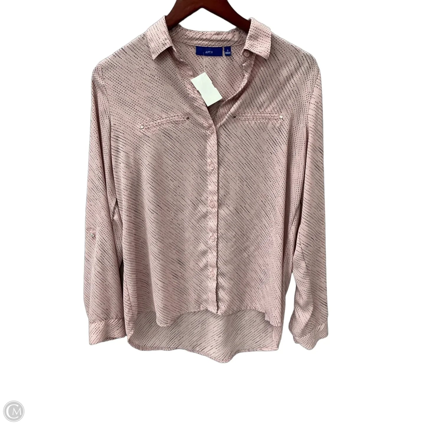 Top Long Sleeve By Apt 9 In Pink, Size: S