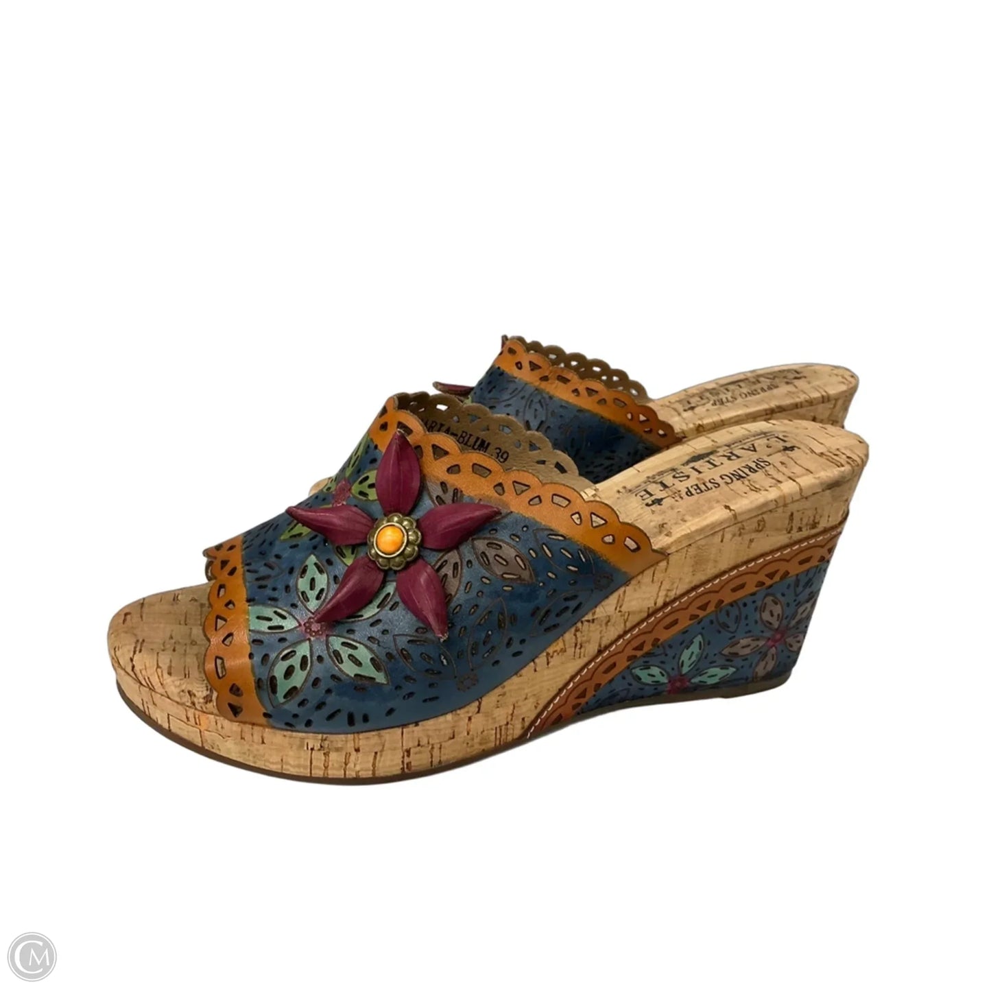 Shoes Heels Block By Spring Step In Blue, Size: 8