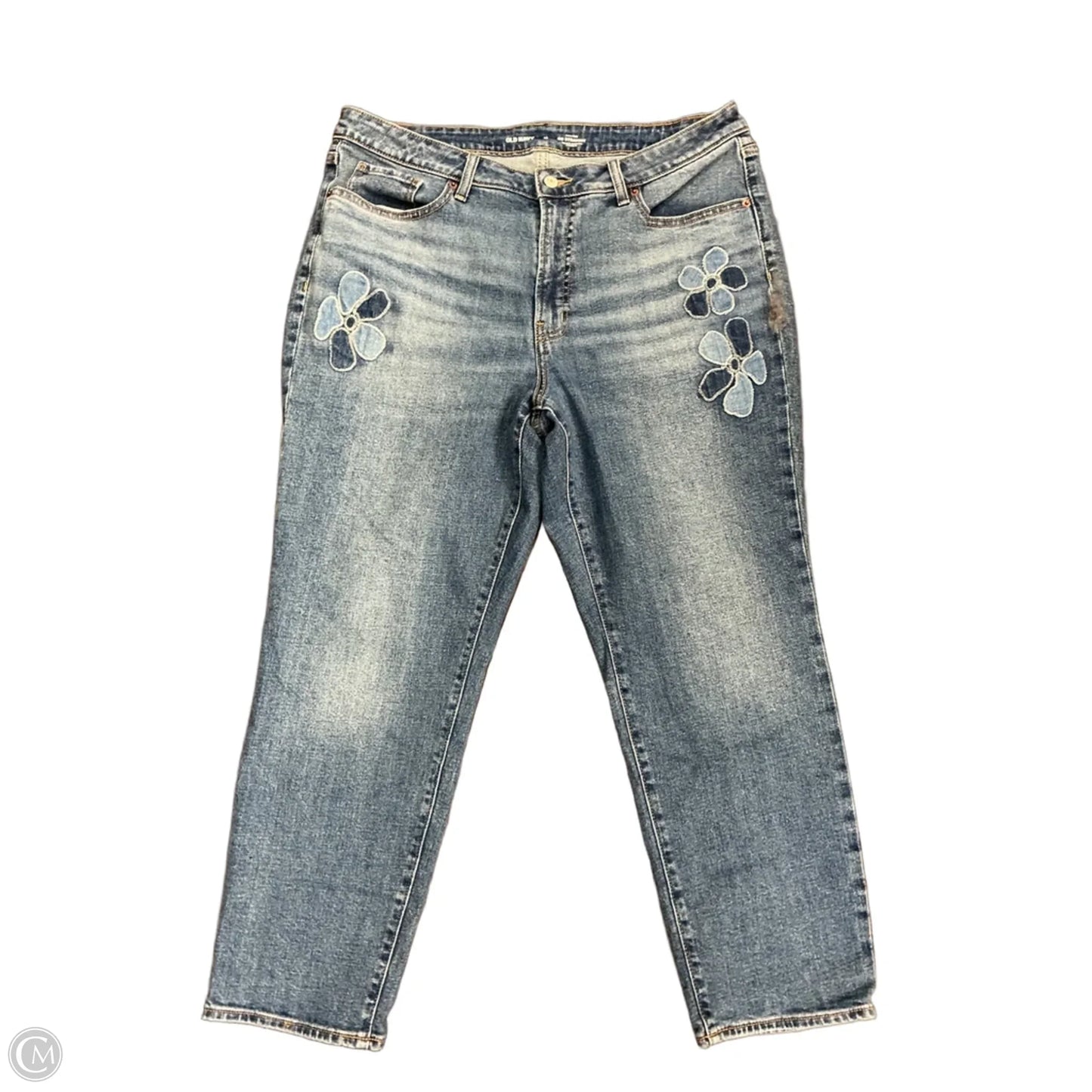 Jeans Straight By Old Navy In Blue Denim, Size: 16