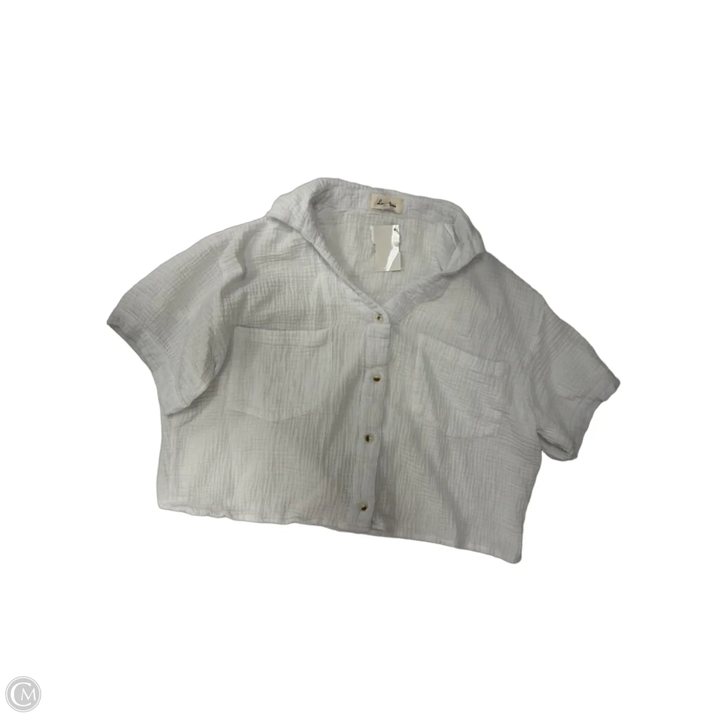 Top Short Sleeve By Love Notes In White, Size: M