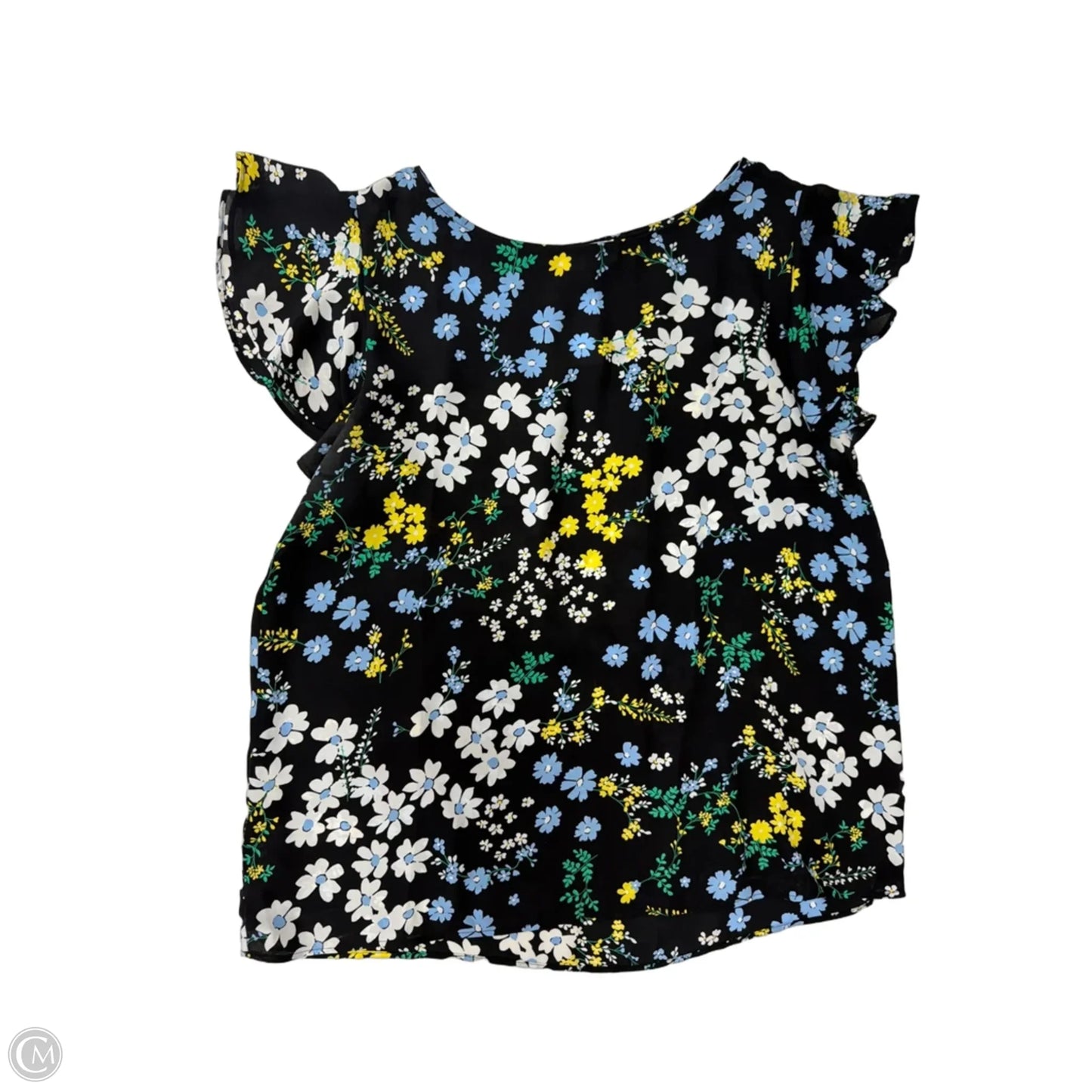 Top Short Sleeve By Loft In Floral Print, Size: L