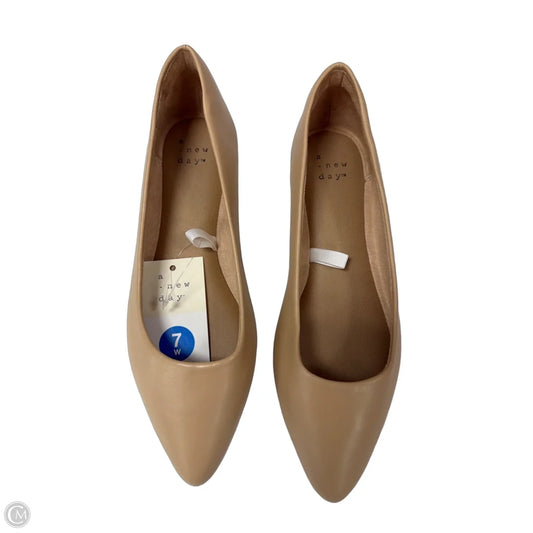 Shoes Flats By A New Day In Tan, Size: 7