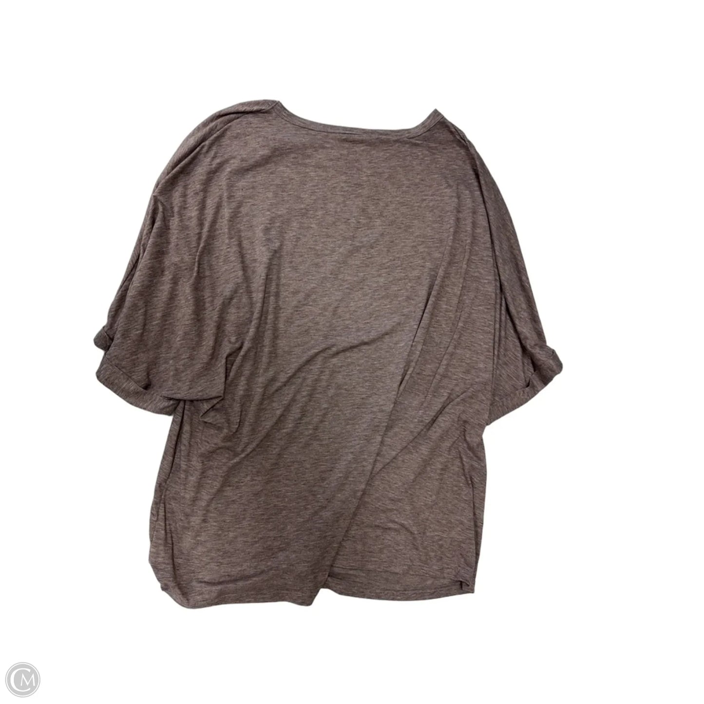 Top Short Sleeve By Clothes Mentor In Brown, Size: 3x
