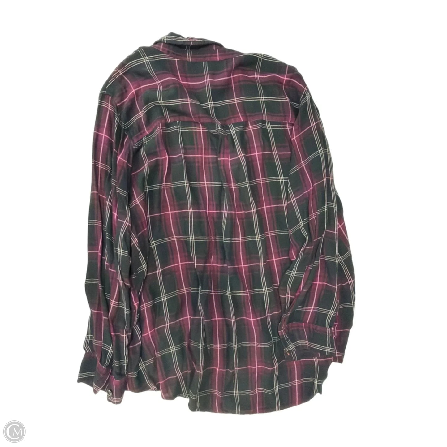 Top Long Sleeve By Terra & Sky In Plaid Pattern, Size: 3x