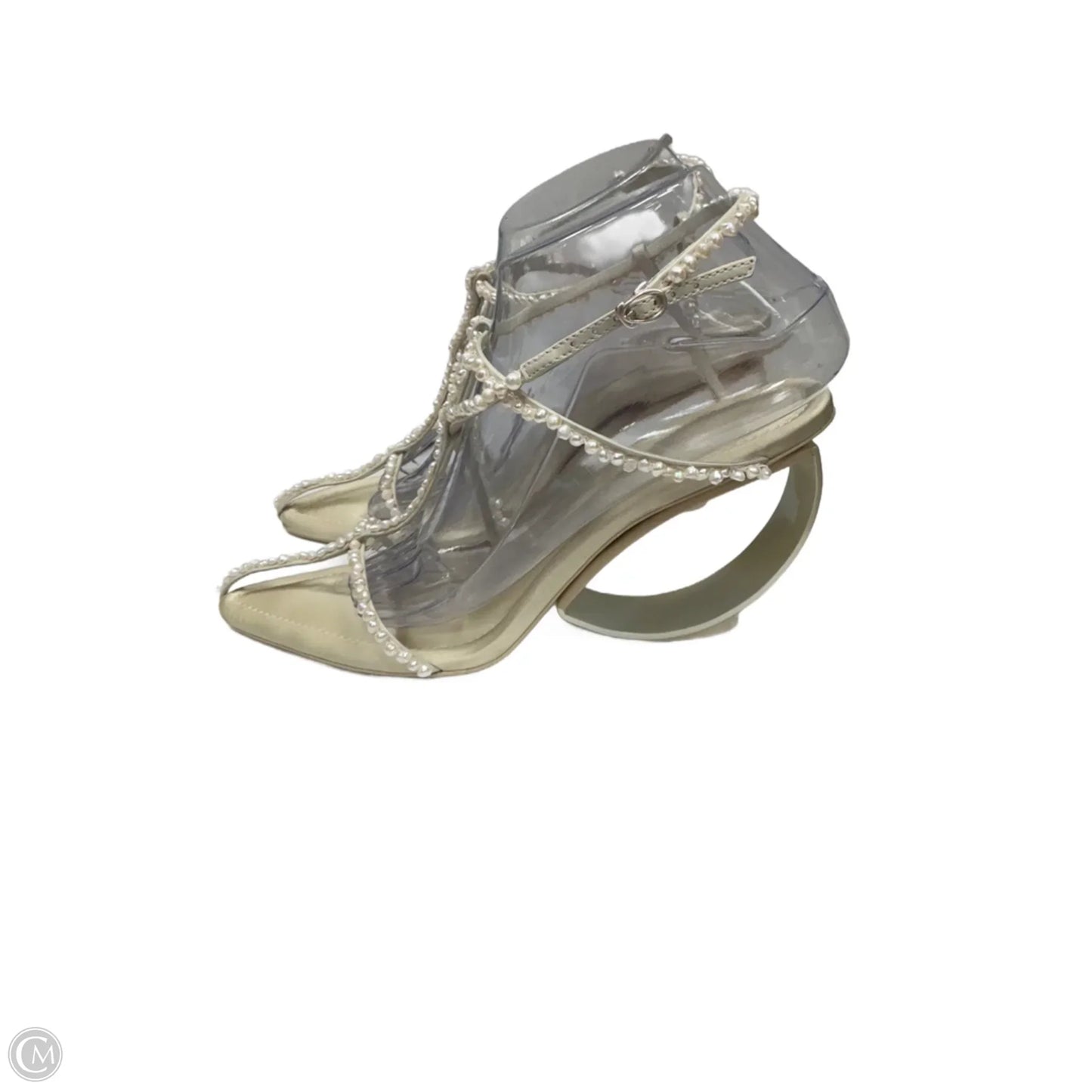 Shoes Heels Kitten By Cma In White, Size: 8.5