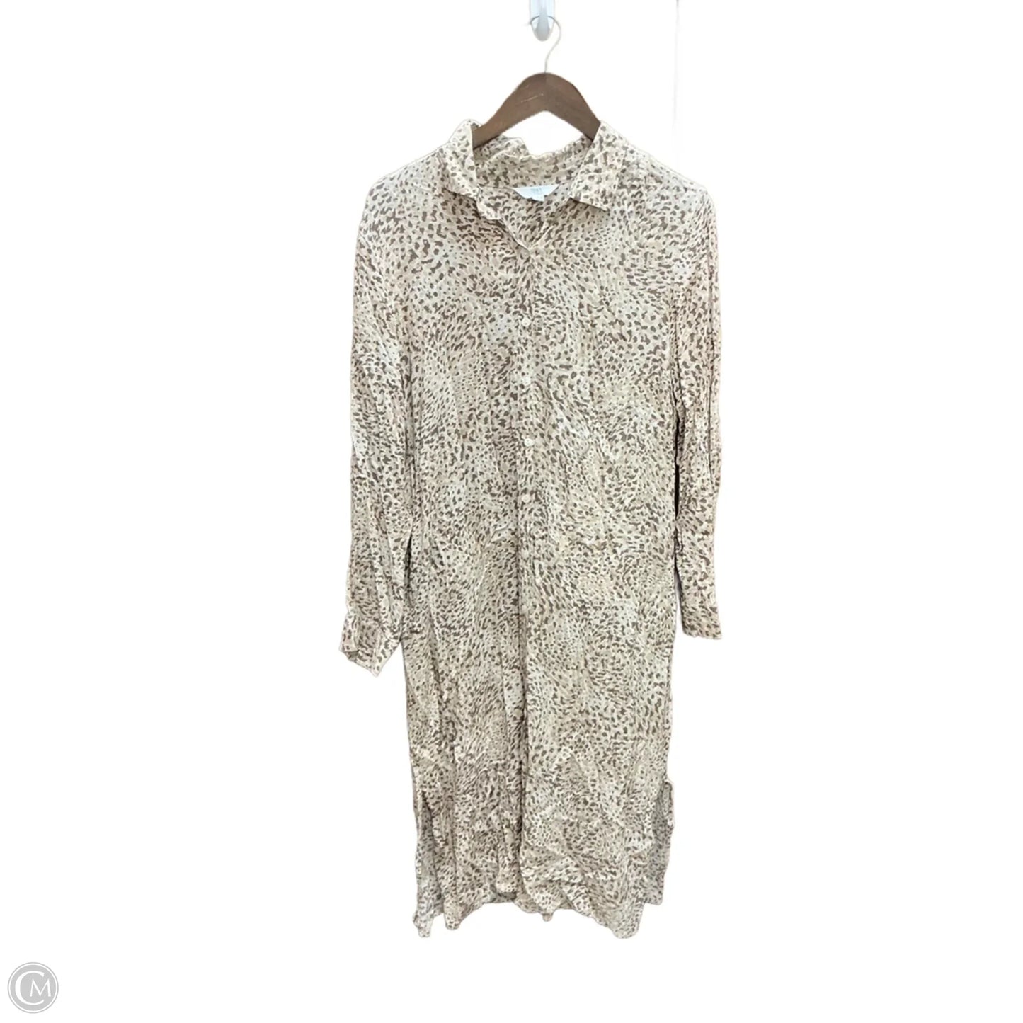 Dress Casual Midi By Time And Tru In Animal Print, Size: L