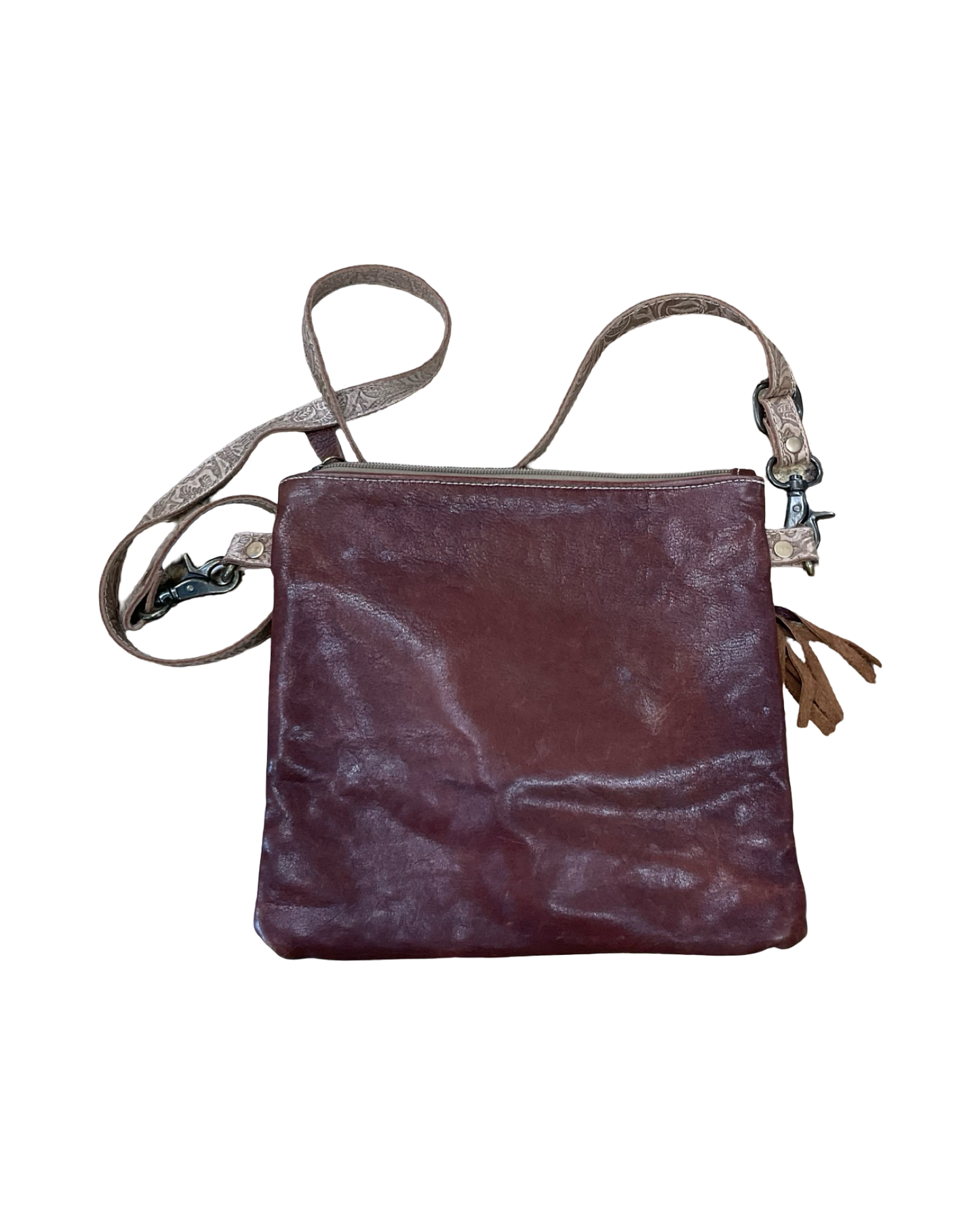 Crossbody By Myra In Tan & Yellow, Size:Medium