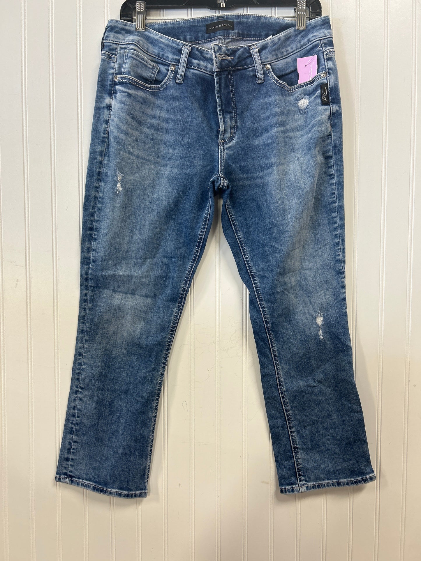 Jeans Skinny By Silver In Blue Denim, Size:8
