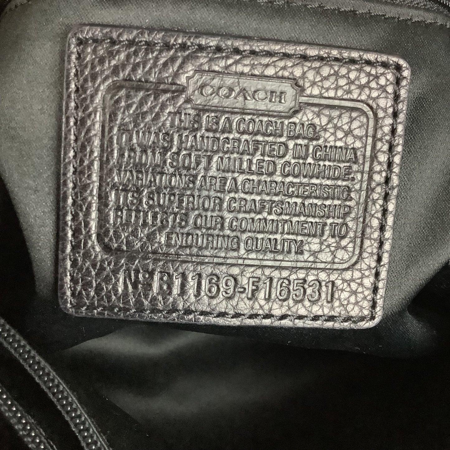 Handbag Designer By Coach, Size: Medium
