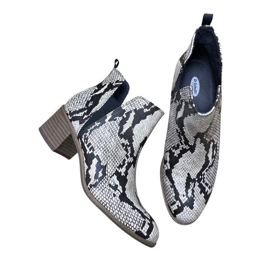 Boots Ankle Heels By Dr Scholls In Snakeskin Print, Size:7.5