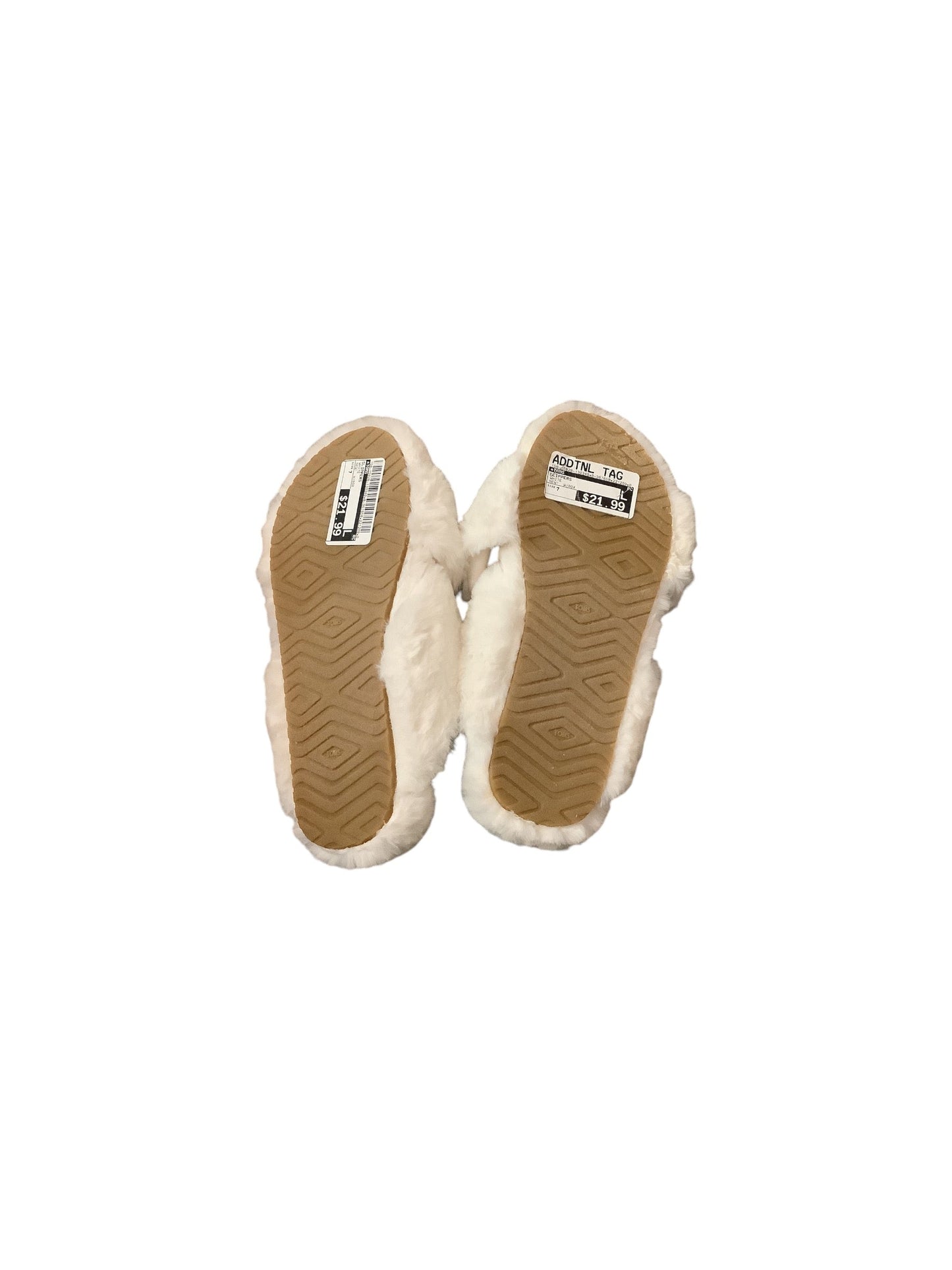 Slippers By Toms In White, Size: 7