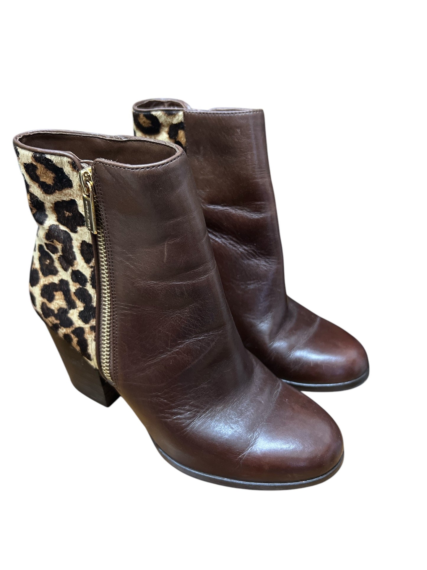 Boots Ankle Heels By Michael By Michael Kors In Animal Print, Size: 6