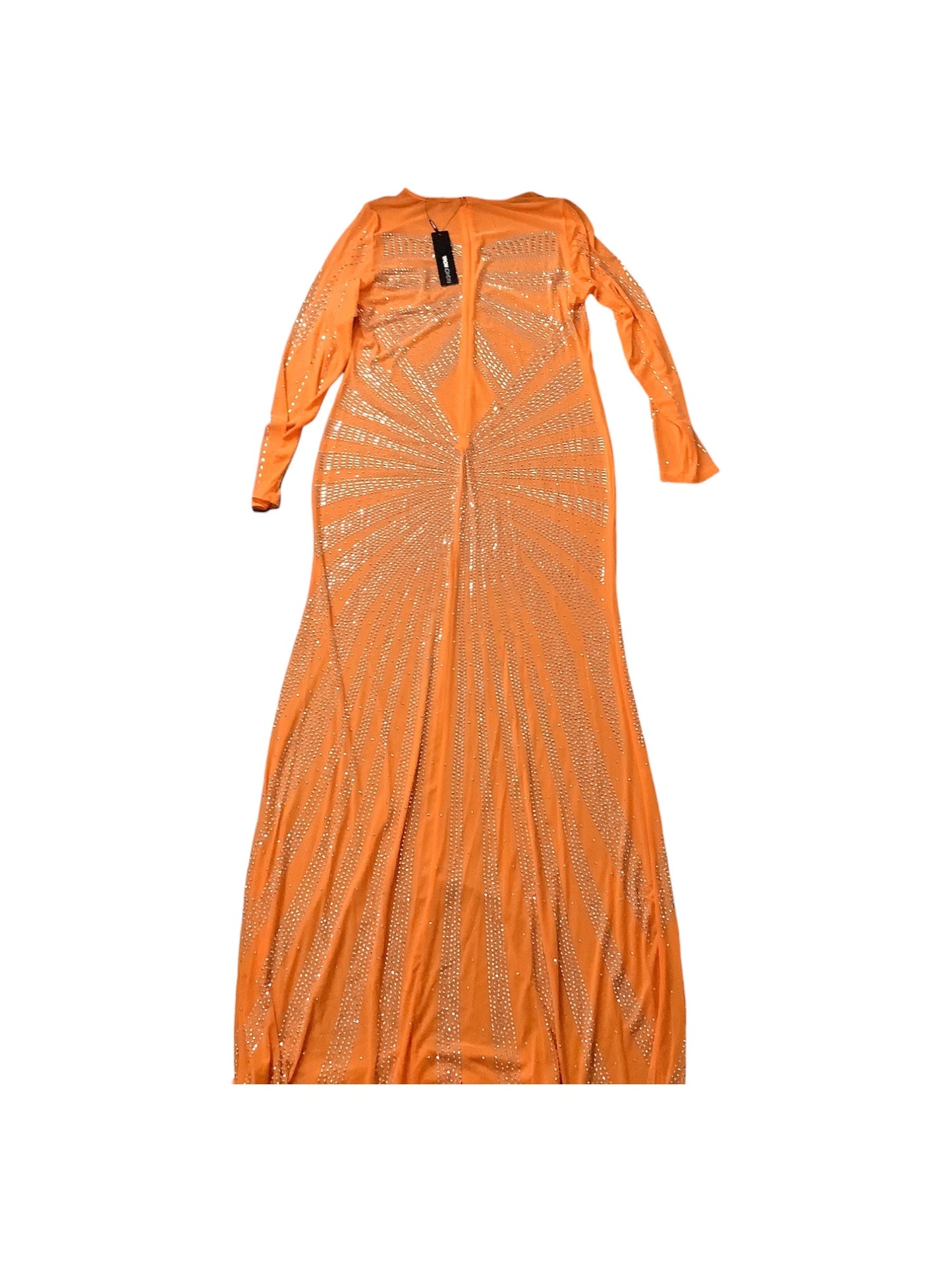 Orange Dress Casual Maxi Fashion Nova, Size 1x