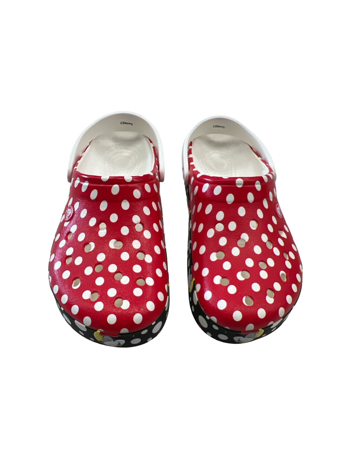 Red Shoes Flats Crocs, Size 8