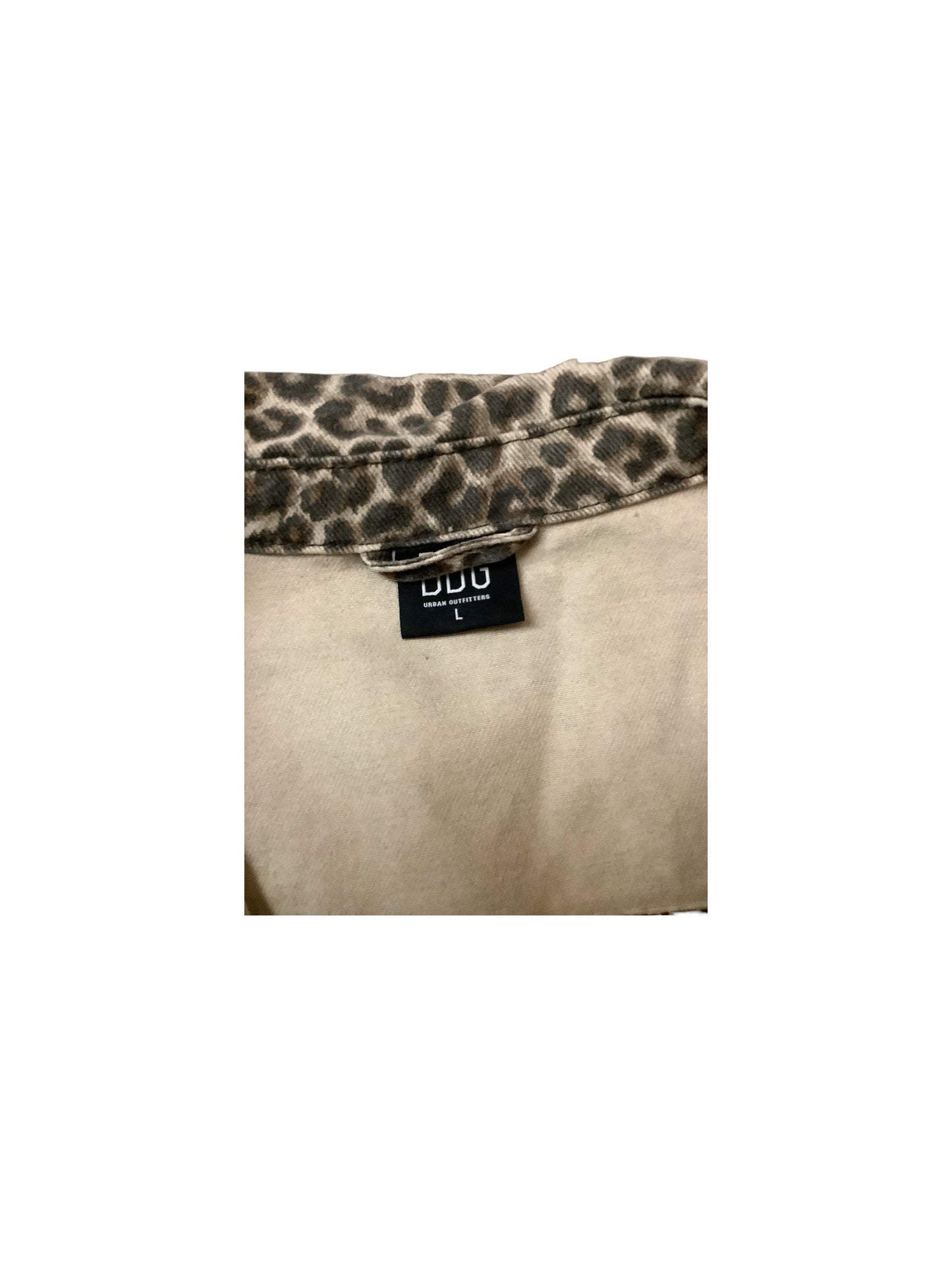 Jacket Denim By Urban Outfitters In Animal Print, Size: L