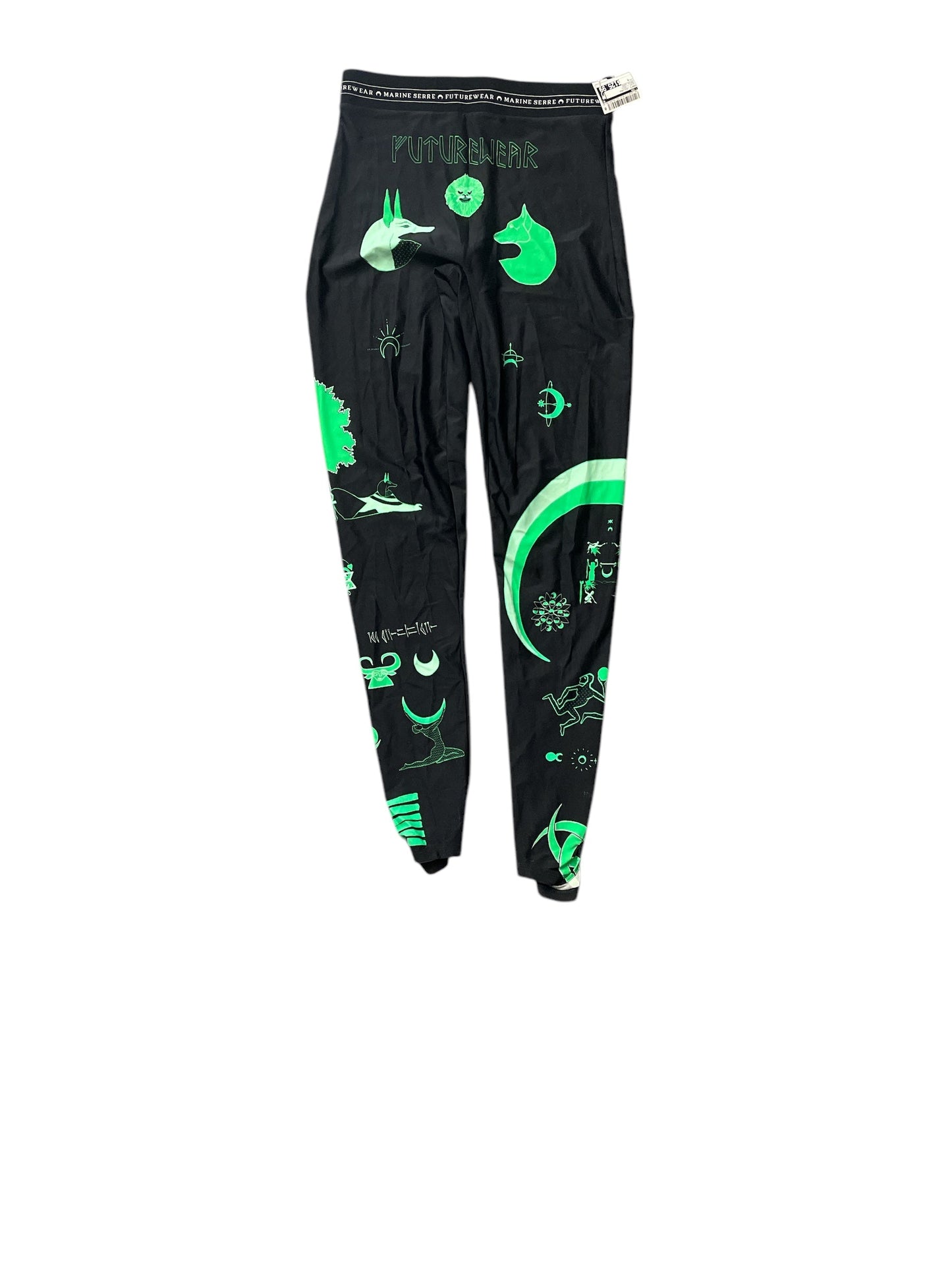 Pants Leggings By Cma In Black & Green, Size: M