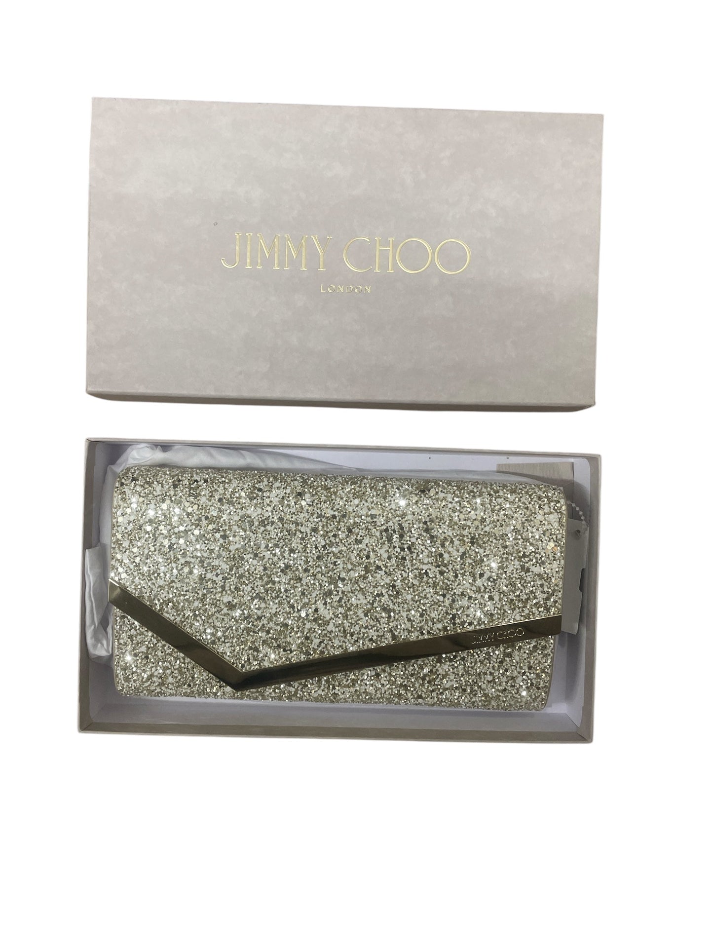 Clutch Luxury Designer By Jimmy Choo, Size: Medium