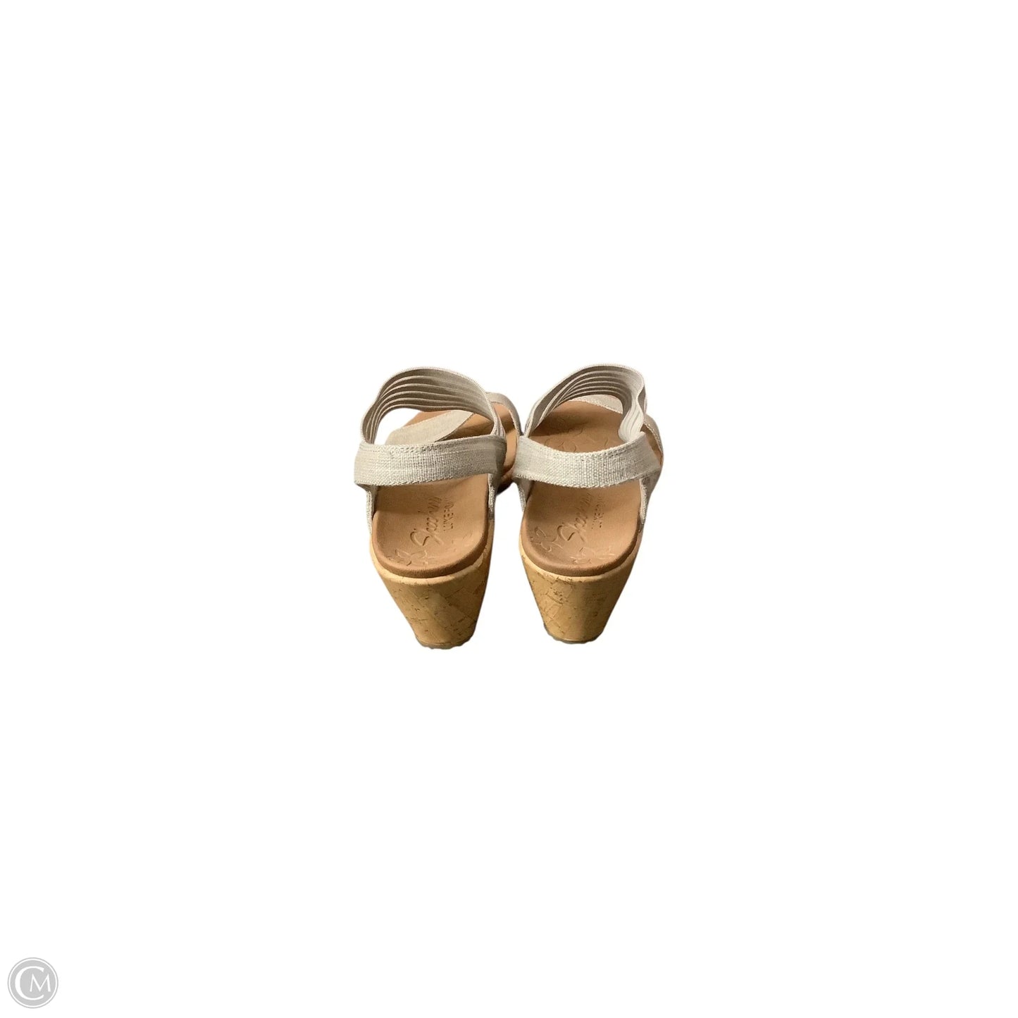 Sandals Heels Wedge By Skechers In Tan, Size: 7