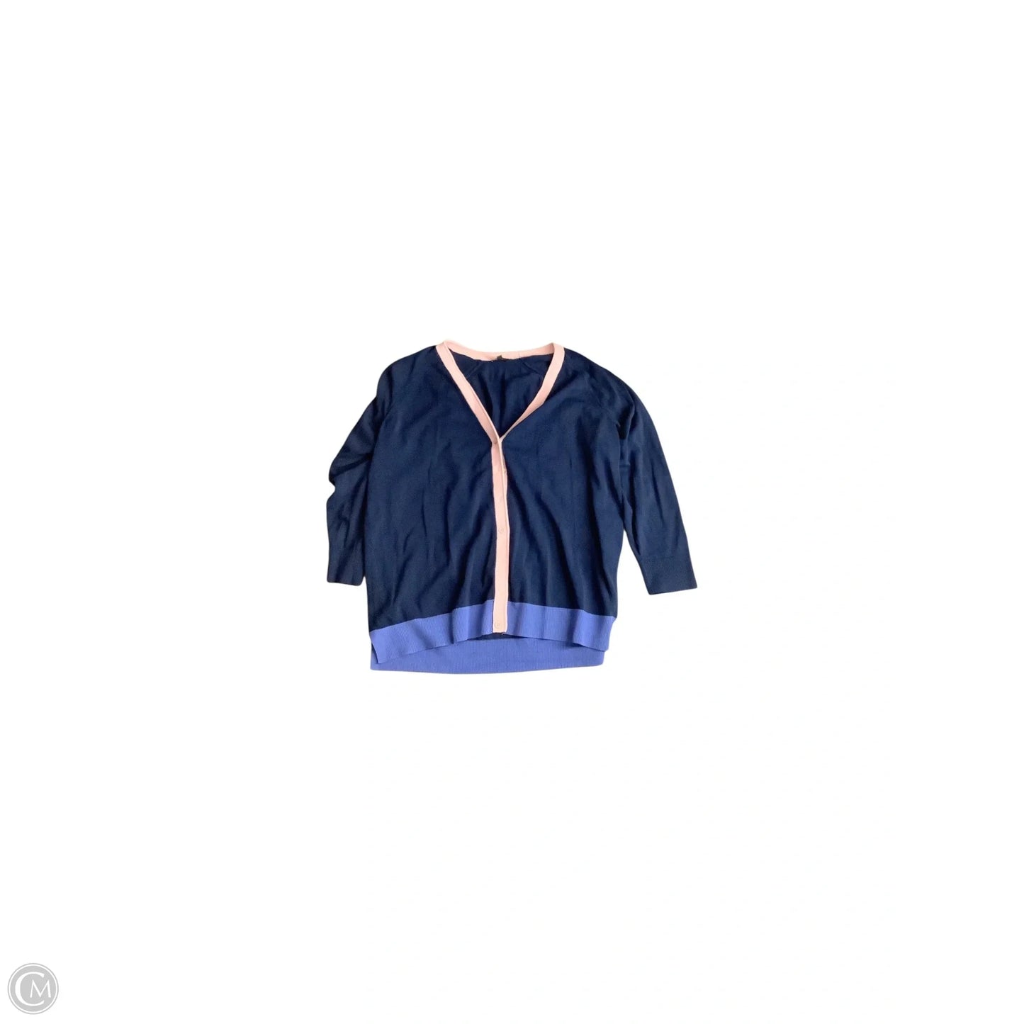 Sweater Cardigan By Talbots In Black & Pink, Size: 2x