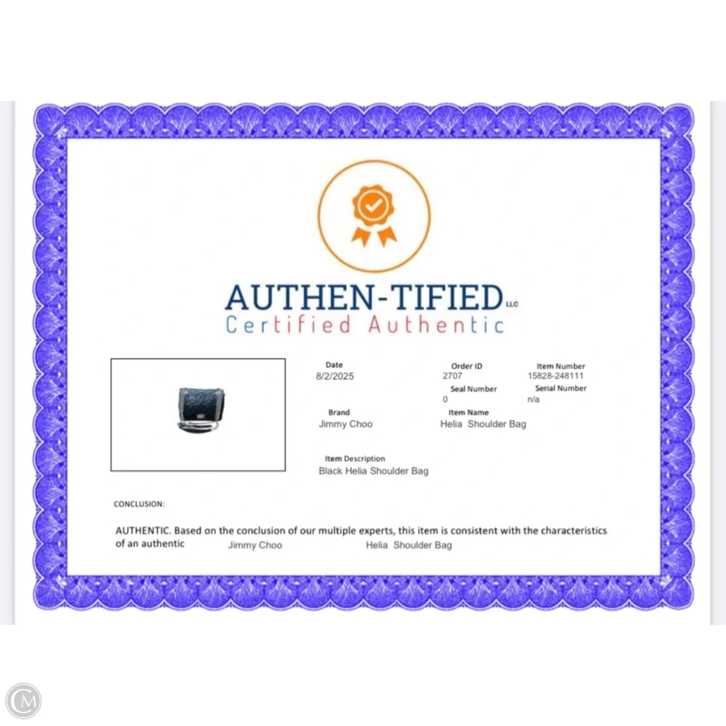 Handbag Luxury Designer By Jimmy Choo, Size: Medium