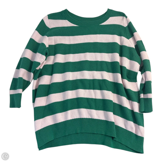 Sweater By Halogen In Green & Pink, Size: 3x