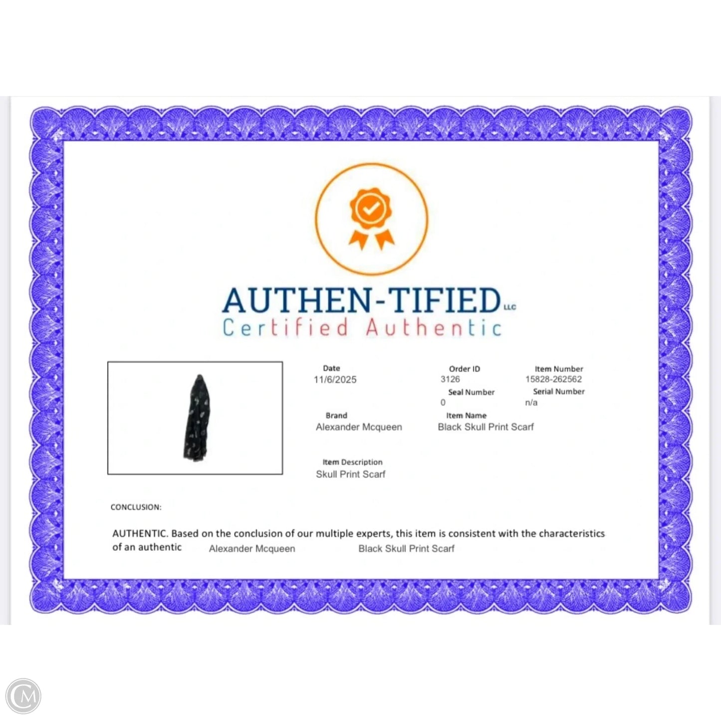 Scarf Luxury Designer By Alexander Mcqueen