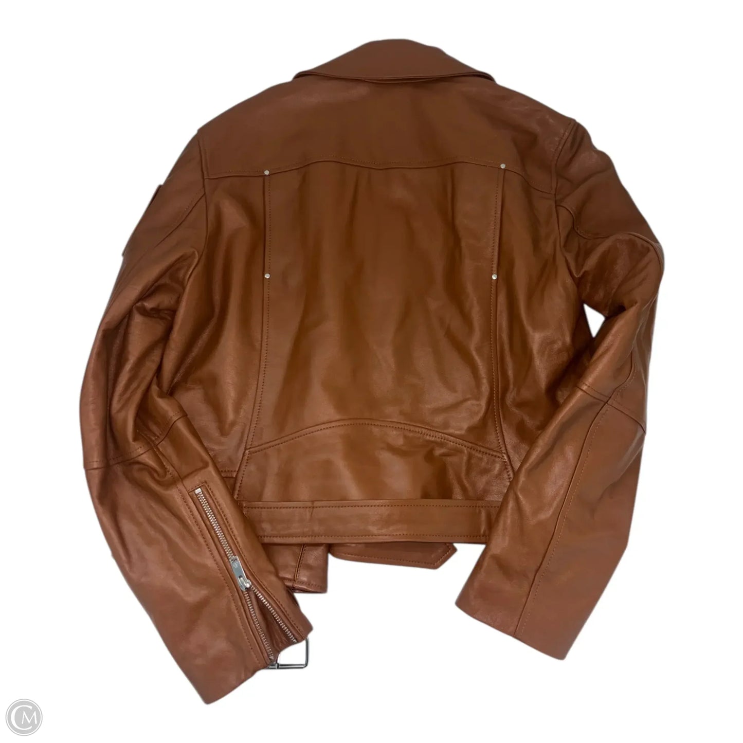 Jacket Moto Leather By MOOSE KNUCKLES In Brown, Size: L