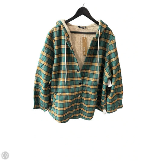 Jacket Shirt By Bloomchic In Green, Size: 22