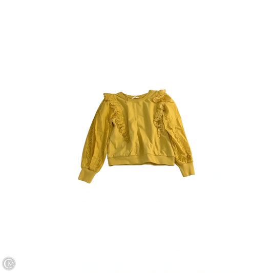 Top Long Sleeve Basic By Anthropologie In Yellow, Size: S