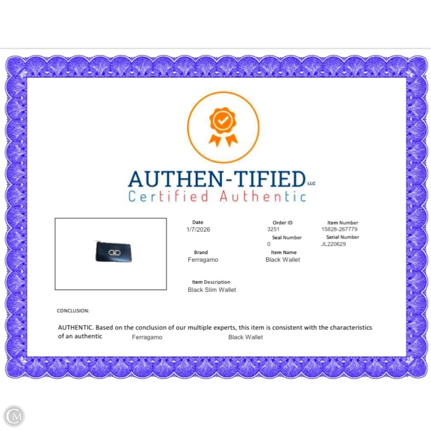 Wallet Luxury Designer By Ferragamo, Size: Small