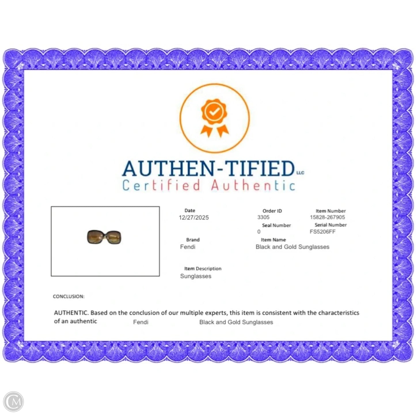 Sunglasses Luxury Designer By Fendi