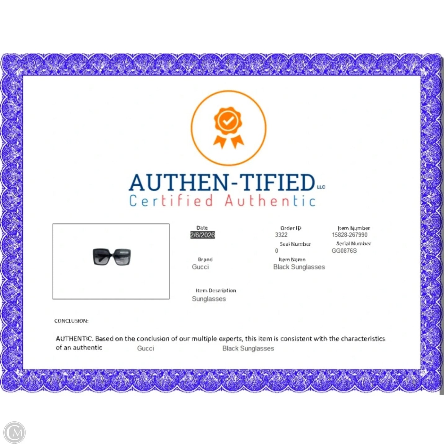 Sunglasses Luxury Designer By Gucci