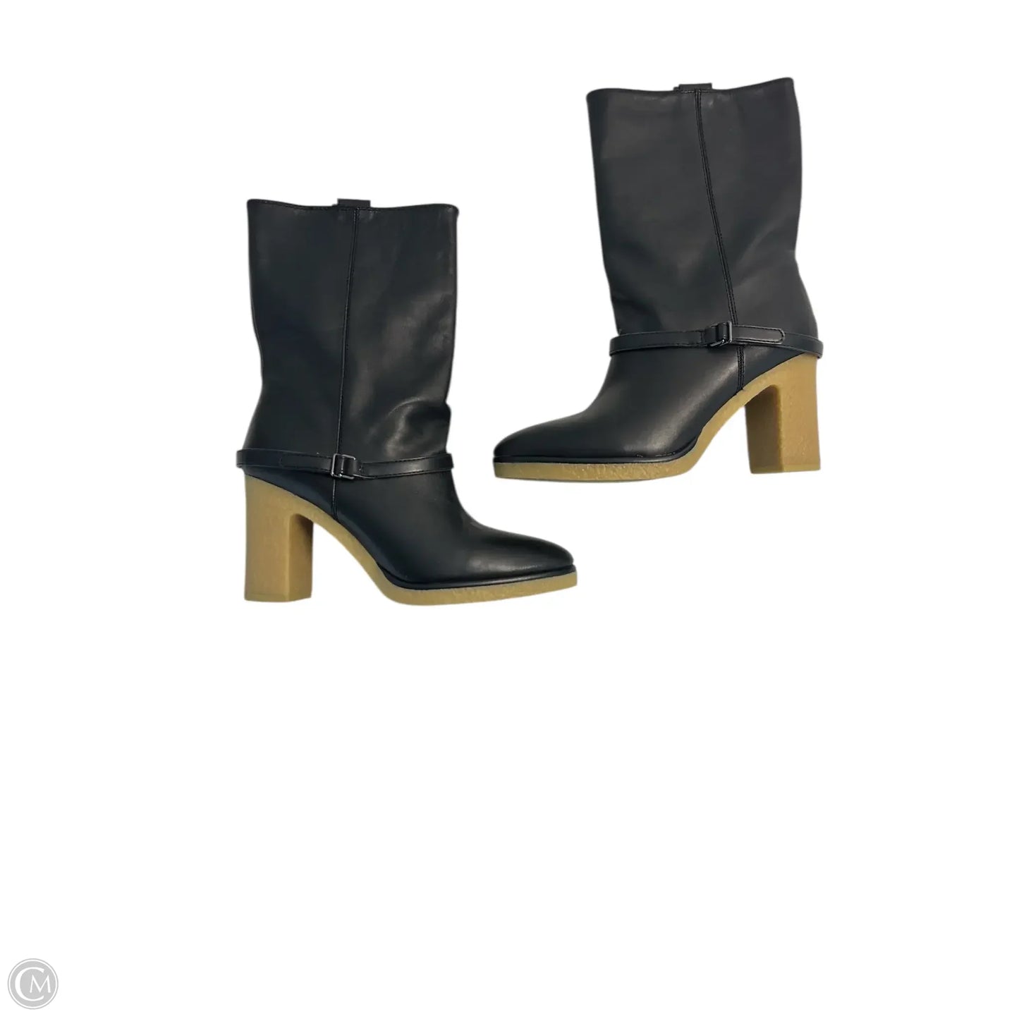 Boots Ankle Heels By Franco Sarto In Black, Size: 8