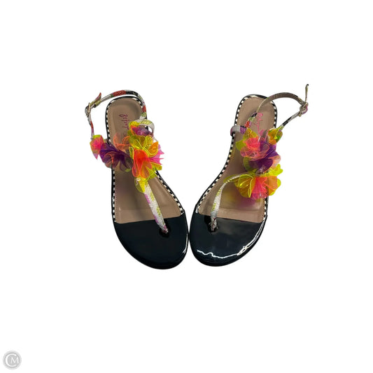 Sandals Flats By Betsey Johnson In Multi-colored, Size: 8.5
