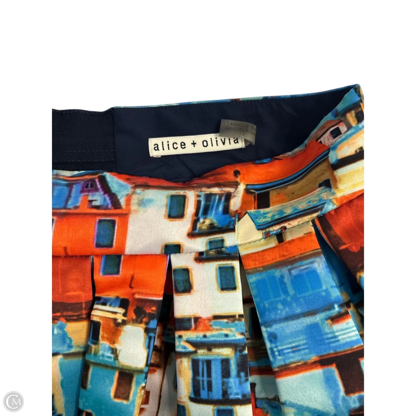 Skirt Designer By Alice + Olivia In Blue & Red, Size: 8