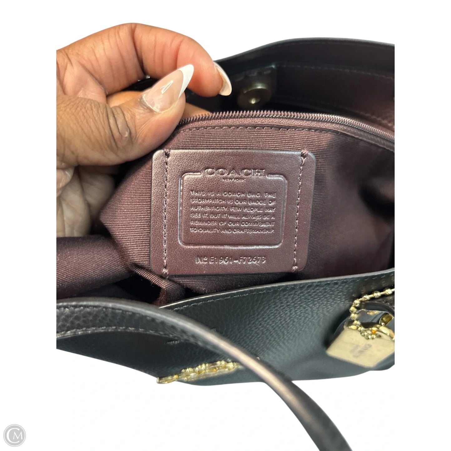 Handbag Designer By Coach, Size: Large