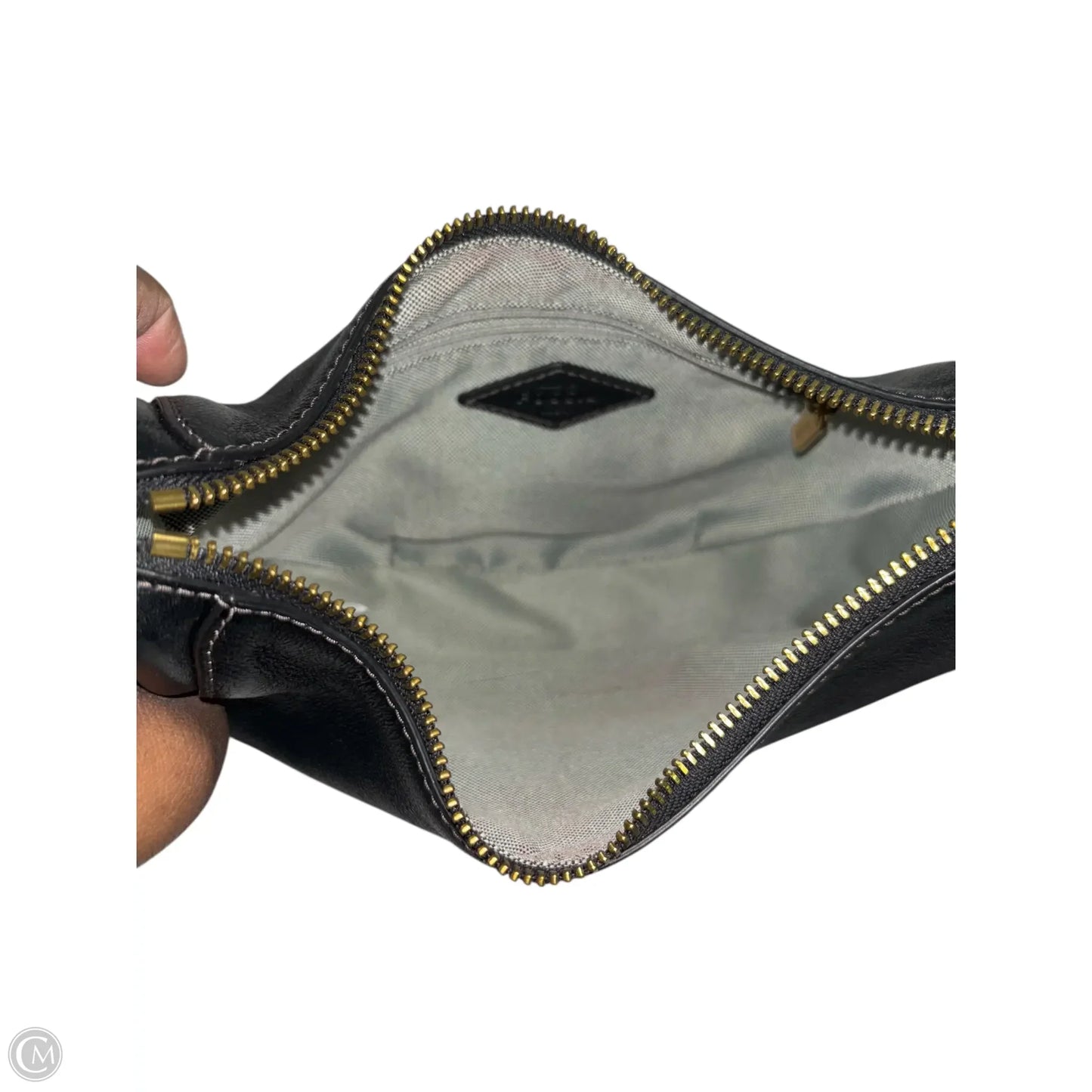 Handbag Leather By Fossil, Size: Small