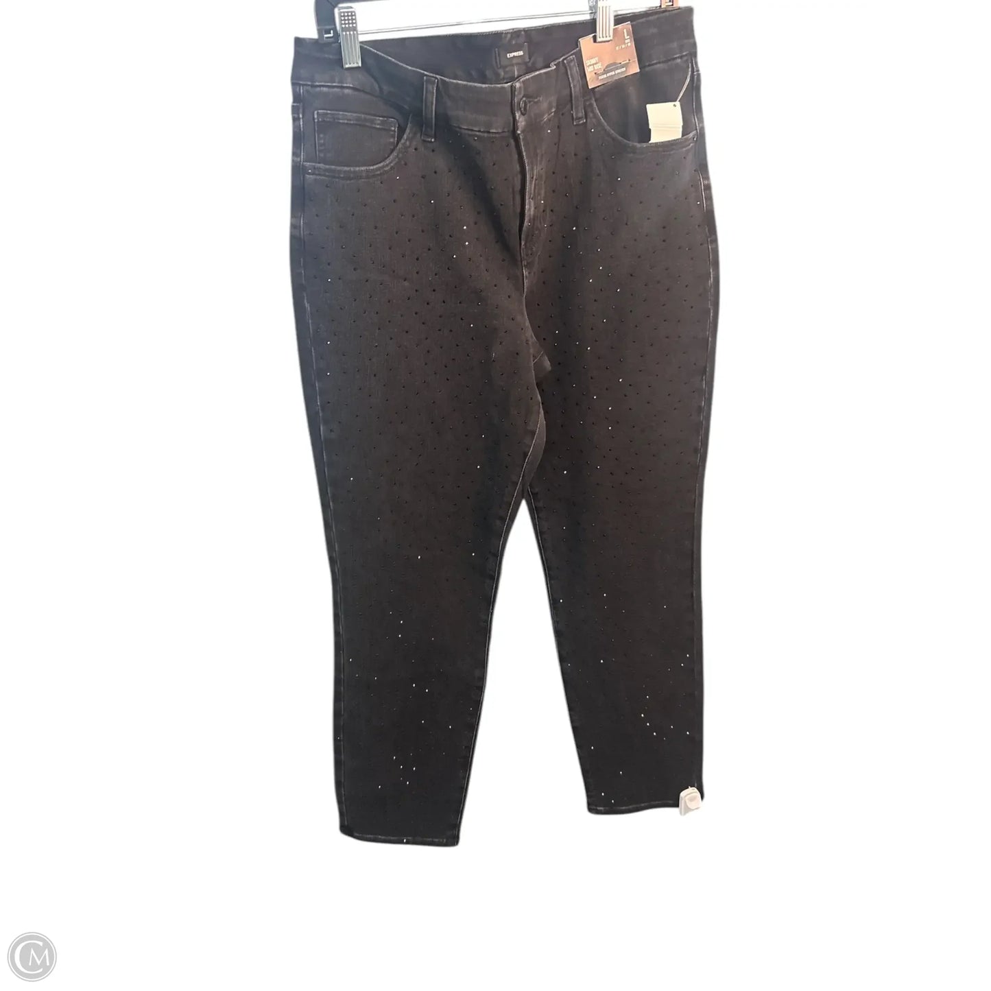 Jeans Skinny By Express In Black, Size: L
