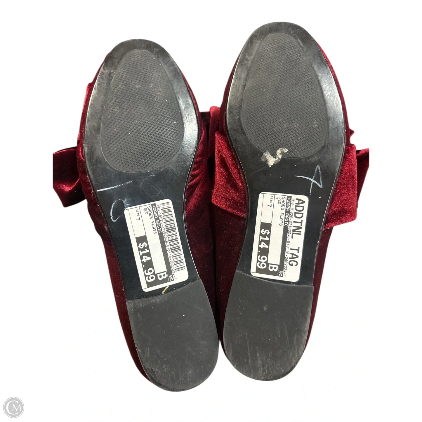 Shoes Flats By Zara Basic In Red, Size: 7