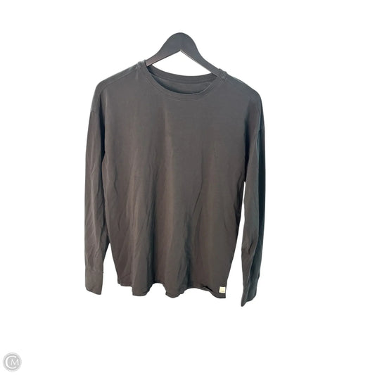 Athletic Top Long Sleeve Collar By Vuori In Grey, Size: S