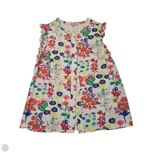 Top Short Sleeve Basic By Boden In Floral Print, Size: 6