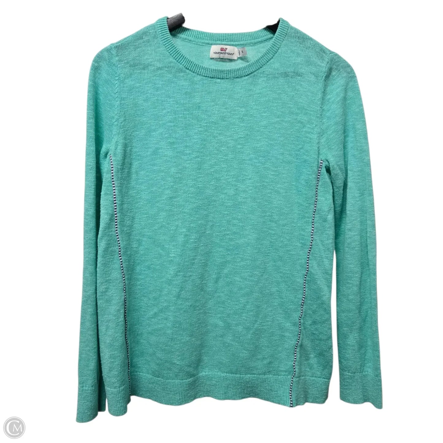 Top Long Sleeve Basic By Vineyard Vines In Green, Size: S