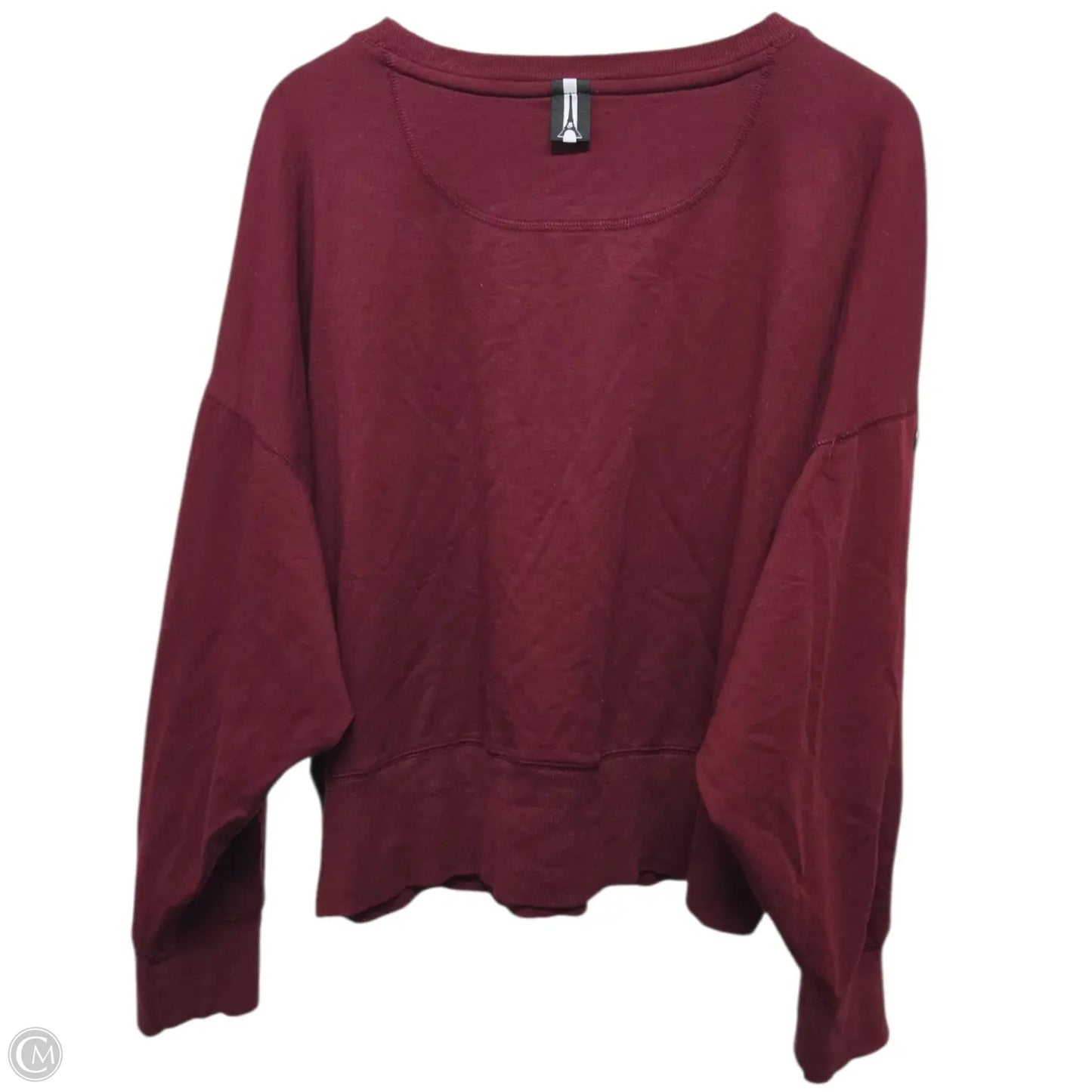 Top Long Sleeve Designer By Karl Lagerfeld In Maroon, Size: Xl