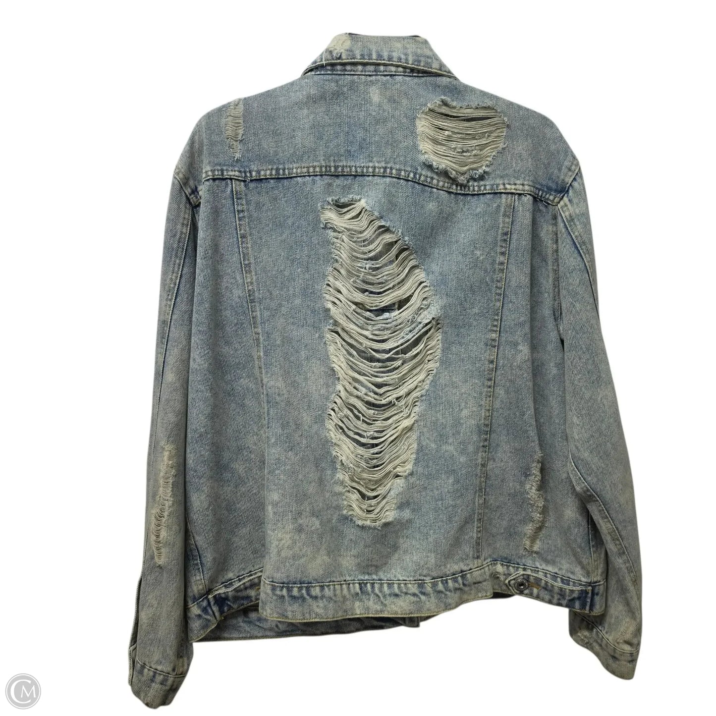 Jacket Denim By Highway In Blue, Size: Xl